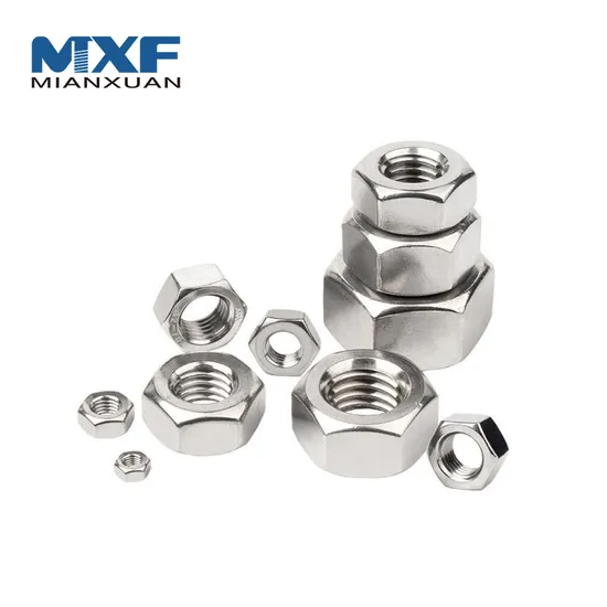 China Fastener DIN 934 Stainless Steel Bolt Nut M12 Hexagon Hex Head Nut M8